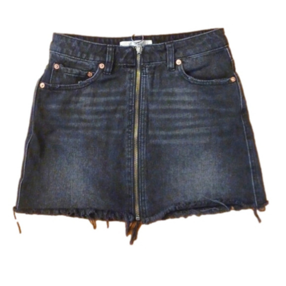 We the Free skirt jean mini skirt ZIP IT UP Free People size 24 - Picture 1 of 7